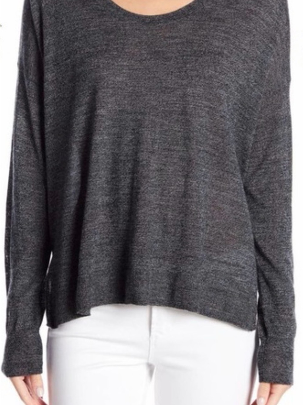 Madewell Lightweight Wool Blend Gray Crewneck Sweater